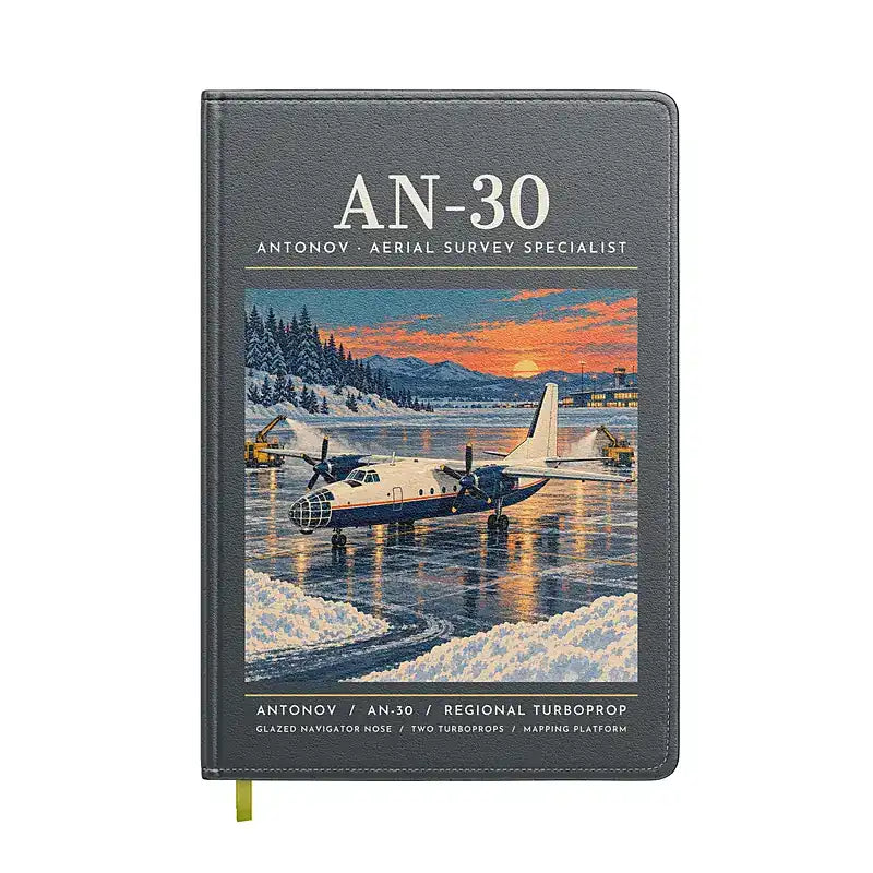 Antonov An-30 - Poster - Notebook - Gray