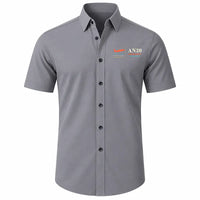 Thumbnail for Antonov An-30 - Short Sleeve Shirt - Poster - Gray