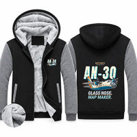 Thumbnail for Antonov An-30 Zipped Sweatshirts - Cartoon - Black & Gray