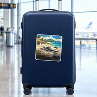Thumbnail for Antonov An-38 - 3D + Name - Square Sticker - Suitcase