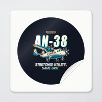 Thumbnail for Antonov An-38 - Cartoon - Circle Sticker - Peel