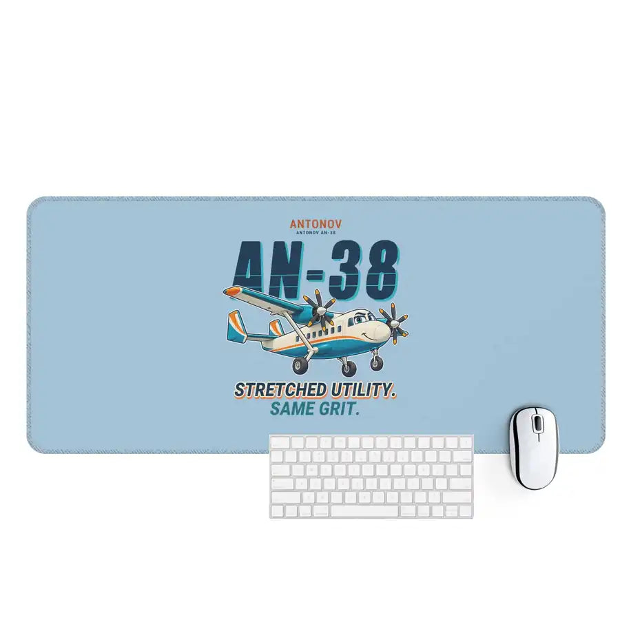 Antonov An-38 - Cartoon - Desk Mat - Light Blue
