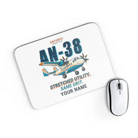 Thumbnail for Antonov An-38 - Cartoon + Name - Mouse Pad - White