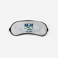 Thumbnail for Antonov An-38 - Cartoon + Name - Sleep Mask - Light Gray