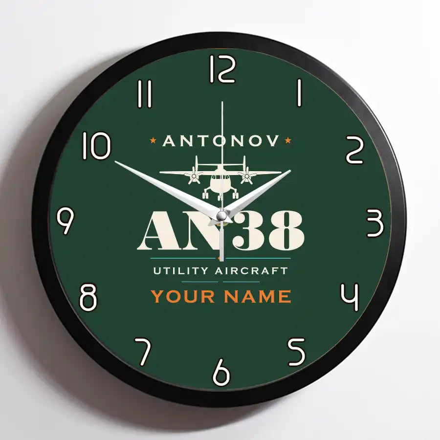Antonov An-38 - Heritage + Name - Framed - Dark Green