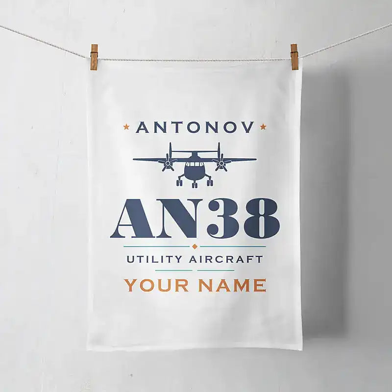 Antonov An-38 - Heritage + Name - Towel - White