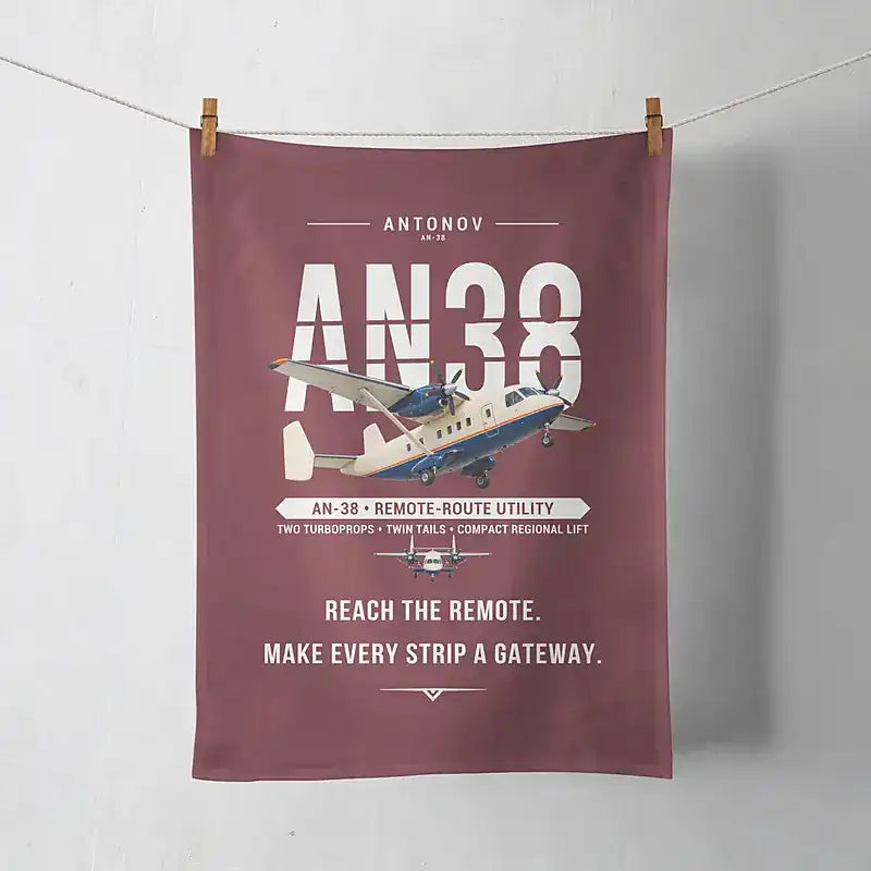 Antonov An-38 - Original - Towel - Dark Red
