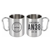 Thumbnail for Antonov An-38 - Outdoors Mug - Tag + Name - Silver