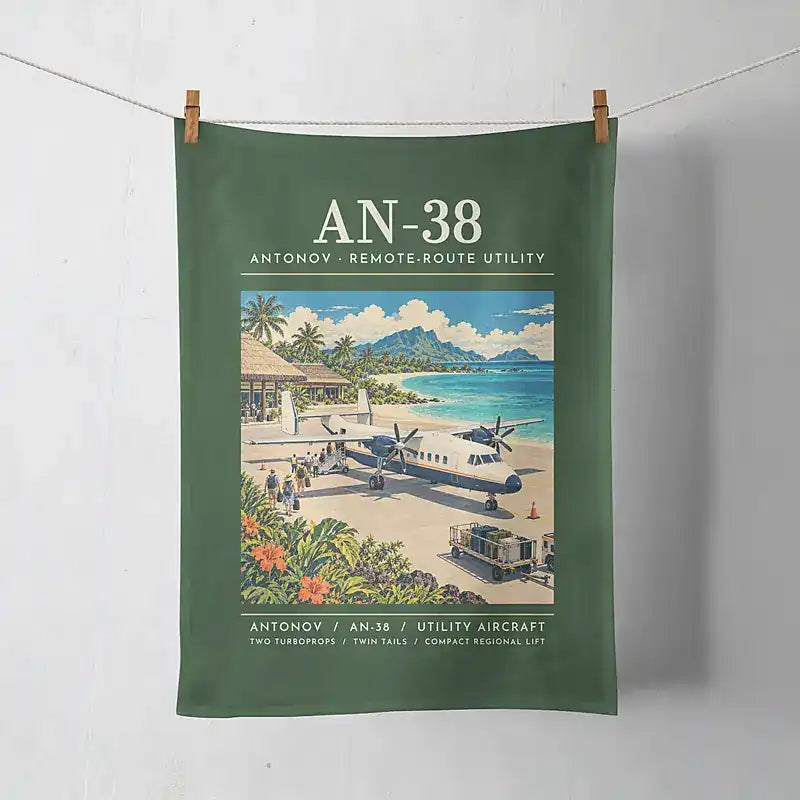 Antonov An-38 - Poster - Towel - Dark Green