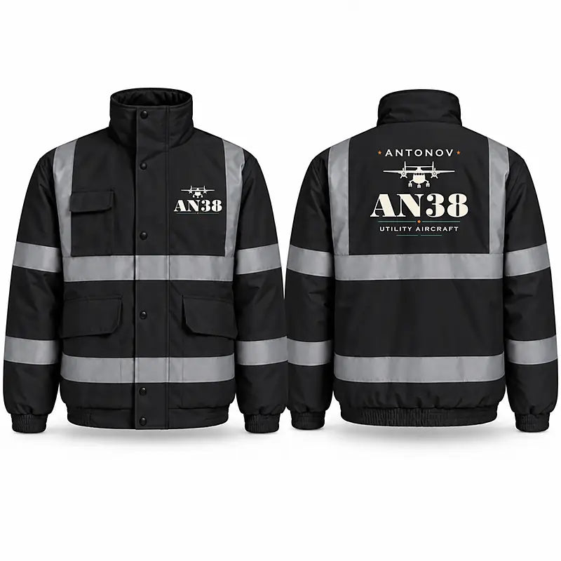 Antonov An-38 Reflective Winter Jackets - Heritage - Black