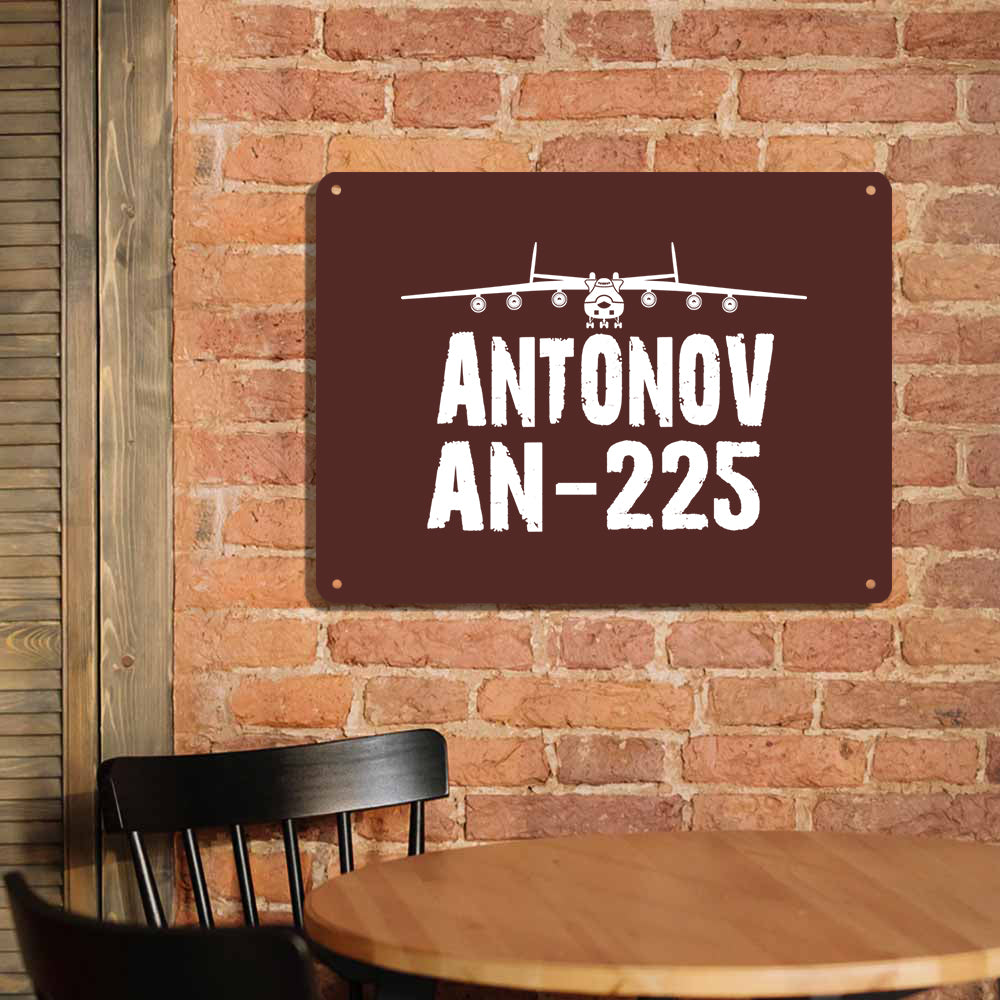 Antonov AN-225 & Plane Printed Metal Sign