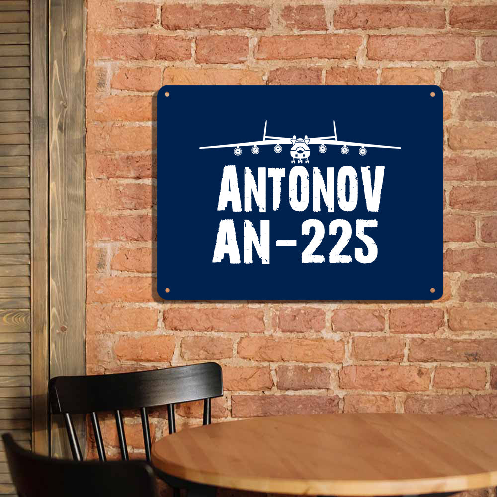 Antonov AN-225 & Plane Printed Metal Sign