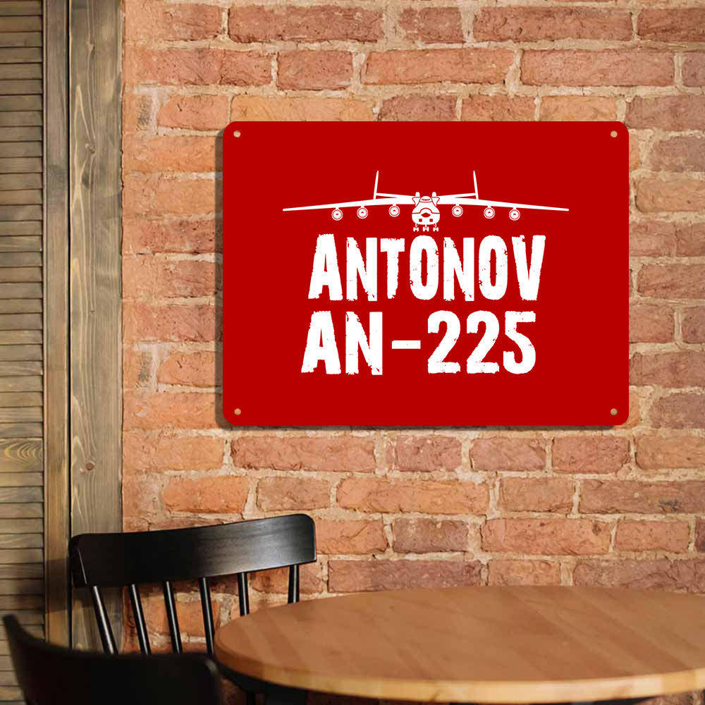 Antonov AN-225 & Plane Printed Metal Sign