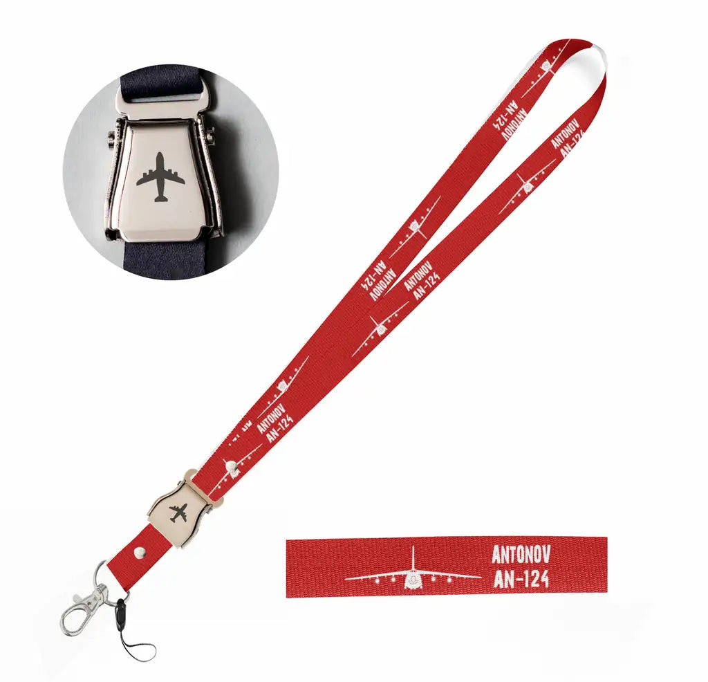 Antonov AN-124 & Plane seat belt lanyard - red