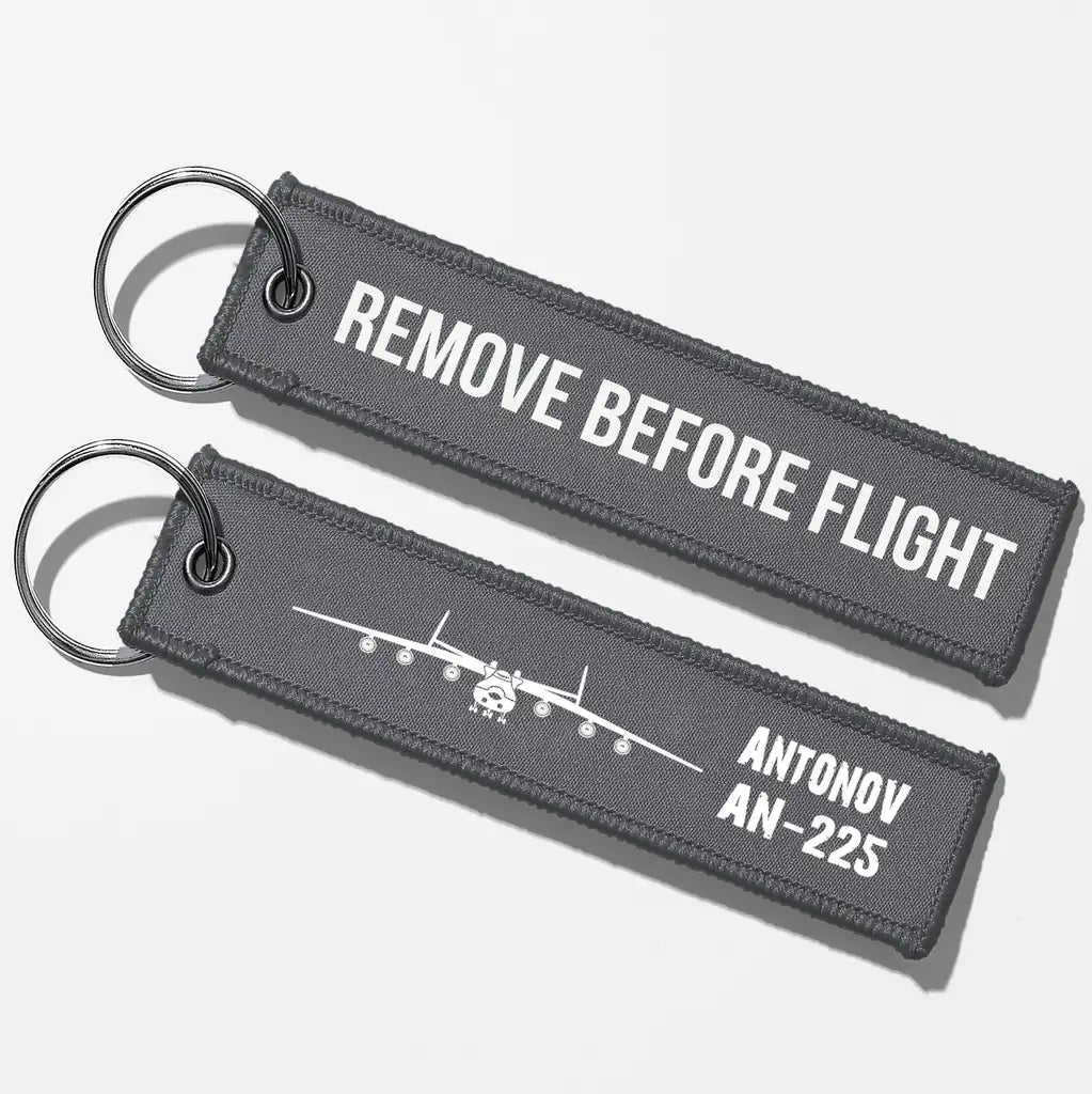 Antonov AN-225 & Plane Aviator Key Chains - Gray - Remove Before Flight