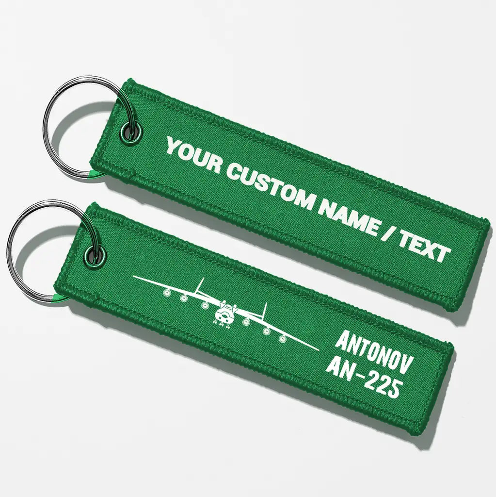 Antonov AN-225 & Plane Aviator Key Chains - Green - Personalized