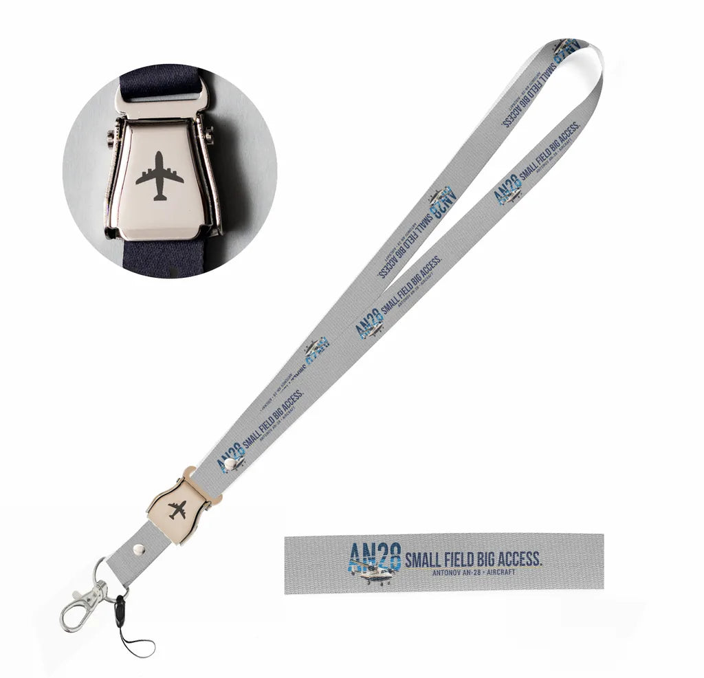 Antonov An-28 seat belt lanyard - light gray