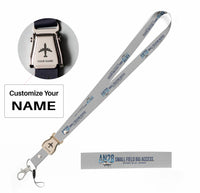 Thumbnail for Antonov An-28 seat belt lanyard - light gray with name