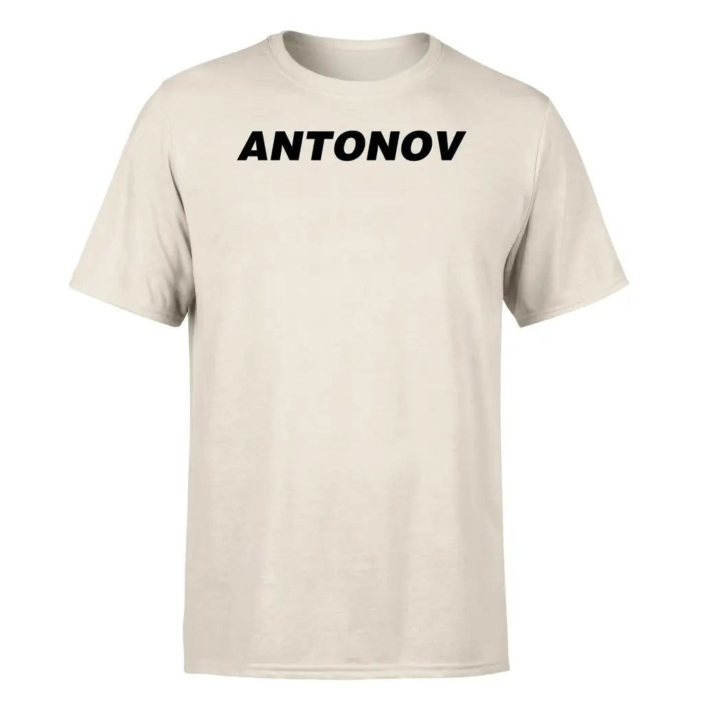 Antonov & Text design on beige single side