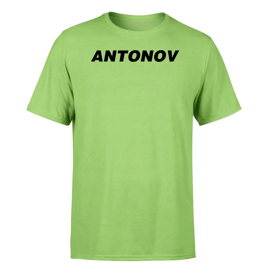 Antonov & Text design on light green single side