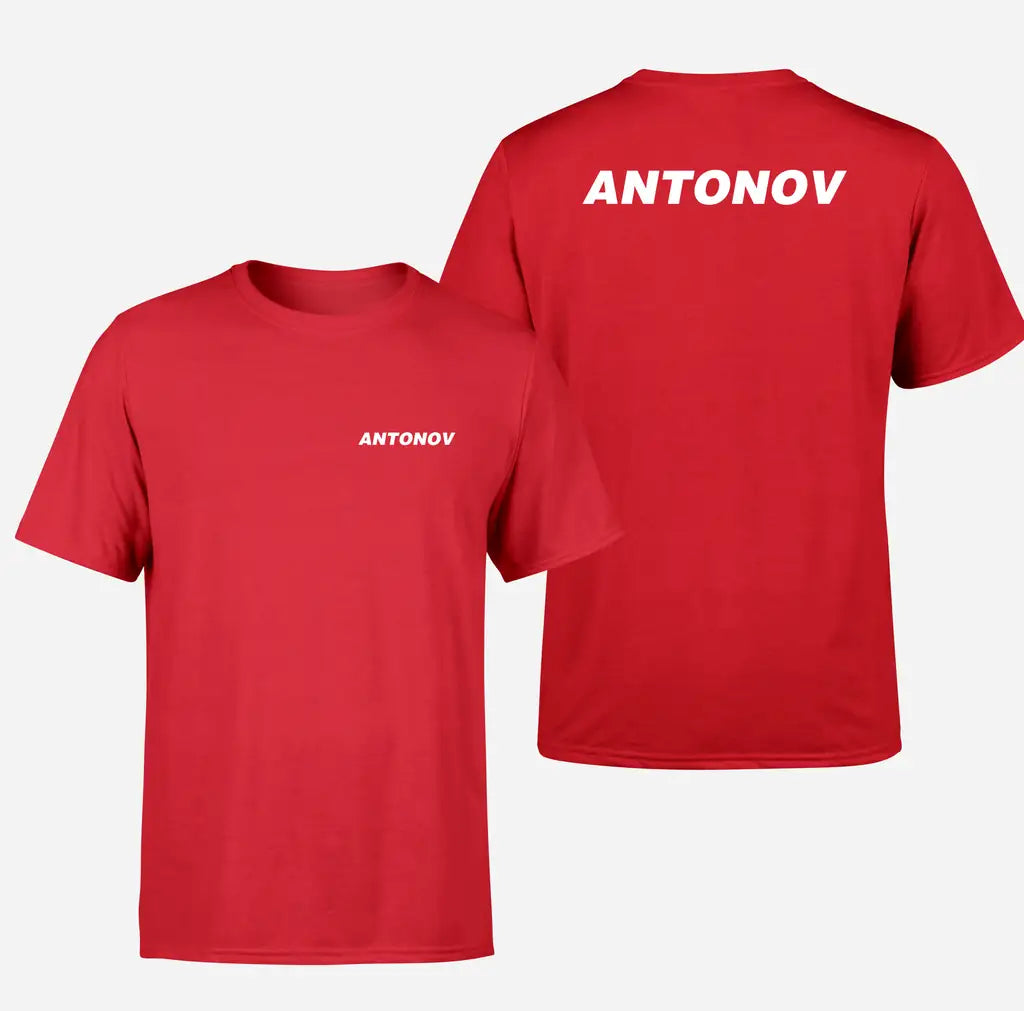 Antonov & Text design on red double side