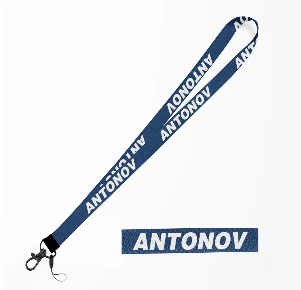 Antonov & Text lanyard - dark blue