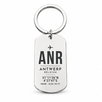 Thumbnail for Antwerp International Airport ANR - Key Chain - Original Design - Silver