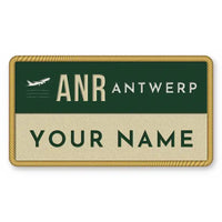 Thumbnail for Antwerp International Airport (ANR) Patches - Rectangle + Name - Forest Gold