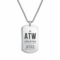 Thumbnail for Appleton International Airport ATW - Necklace - Original Design - Silver