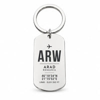 Thumbnail for Arad International Airport ARW - Key Chain - Original Design - Silver