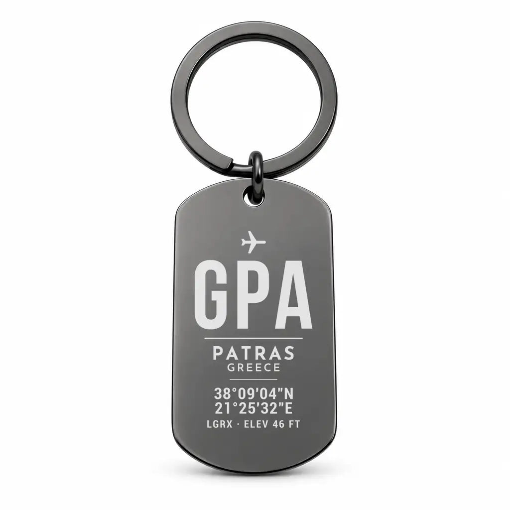 Araxos Airport GPA - Key Chain - Original Design - Black