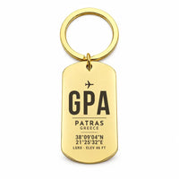 Thumbnail for Araxos Airport GPA - Key Chain - Original Design - Gold