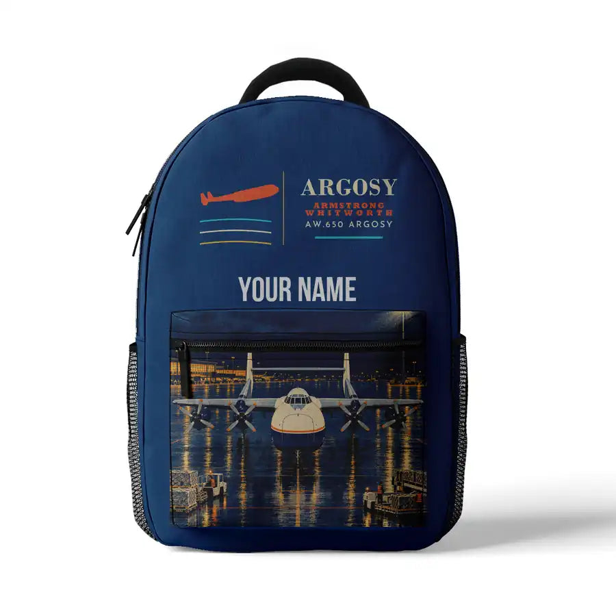 Armstrong Whitworth AW.650 Argosy - 3D Backpack - Blue + Name