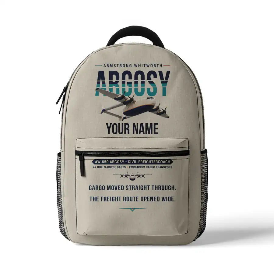 Armstrong Whitworth AW.650 Argosy - 3D Backpack - Original + Name - Beige