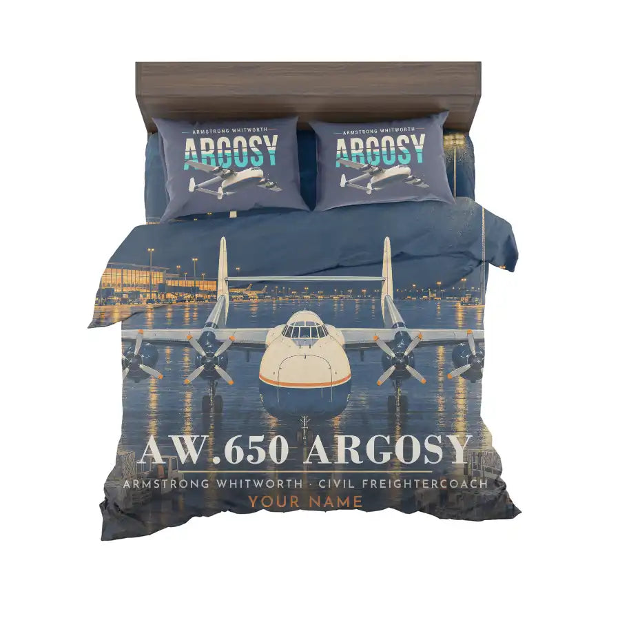 Armstrong Whitworth AW.650 Argosy - 3D + Name - Bedding Set - Full Print
