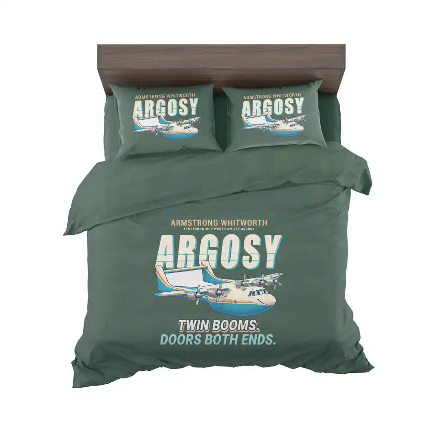 Armstrong Whitworth AW.650 Argosy - Cartoon - Bedding Set - Dark Green