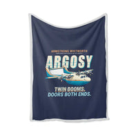 Thumbnail for Armstrong Whitworth AW.650 Argosy - Cartoon - Blanket - Navy Blue