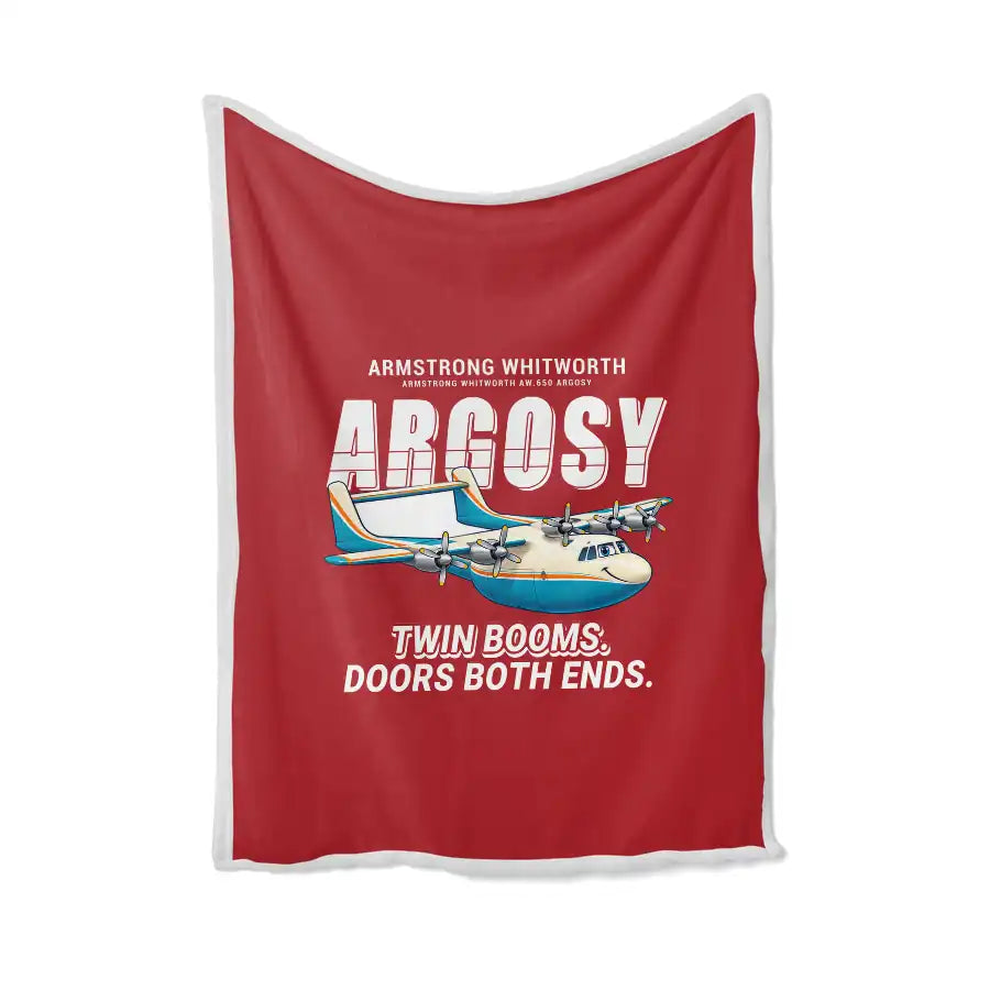 Armstrong Whitworth AW.650 Argosy - Cartoon - Blanket - Red