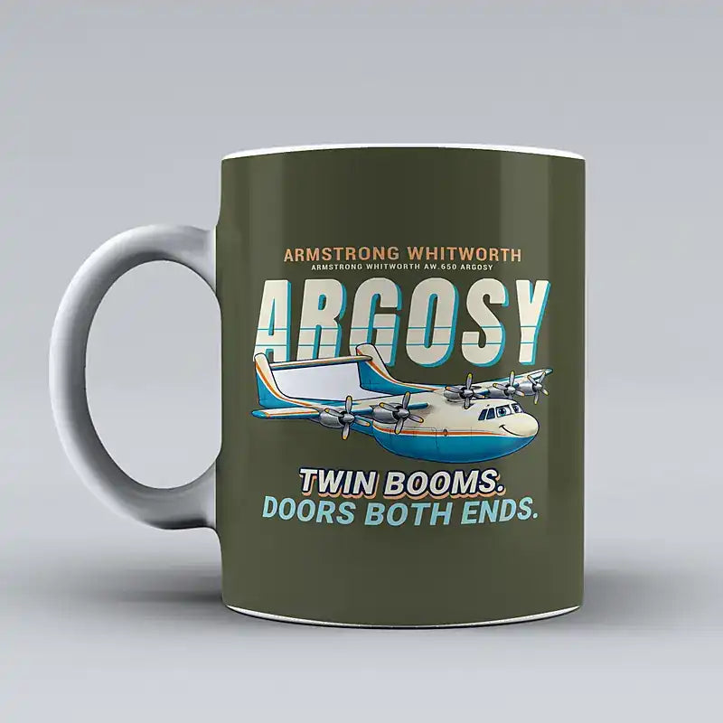 Armstrong Whitworth AW.650 Argosy - Cartoon - Mug - Green Army