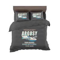 Thumbnail for Armstrong Whitworth AW.650 Argosy - Cartoon + Name - Bedding Set - Black