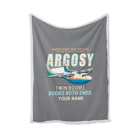 Thumbnail for Armstrong Whitworth AW.650 Argosy - Cartoon + Name - Blanket - Gray