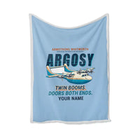 Thumbnail for Armstrong Whitworth AW.650 Argosy - Cartoon + Name - Blanket - Light Blue