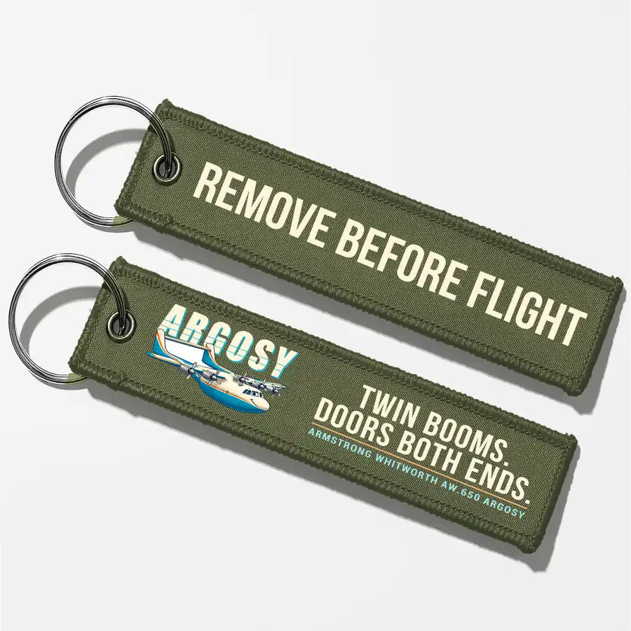 Armstrong Whitworth AW.650 Argosy Aviator Key Chains - Green Army - Cartoon - Remove Before Flight