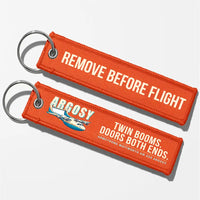 Thumbnail for Armstrong Whitworth AW.650 Argosy Aviator Key Chains - Orange - Cartoon - Remove Before Flight