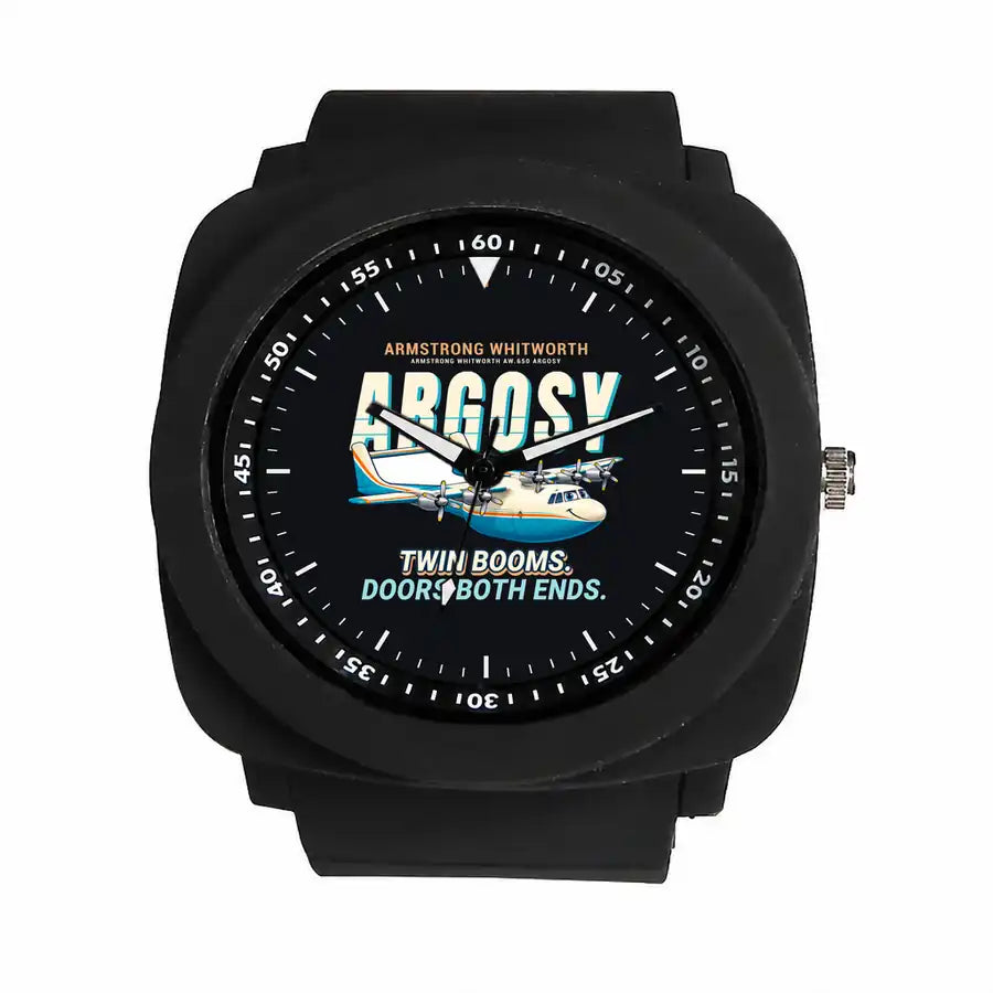 Armstrong Whitworth AW.650 Argosy - Cartoon - Rubber Strap - Black