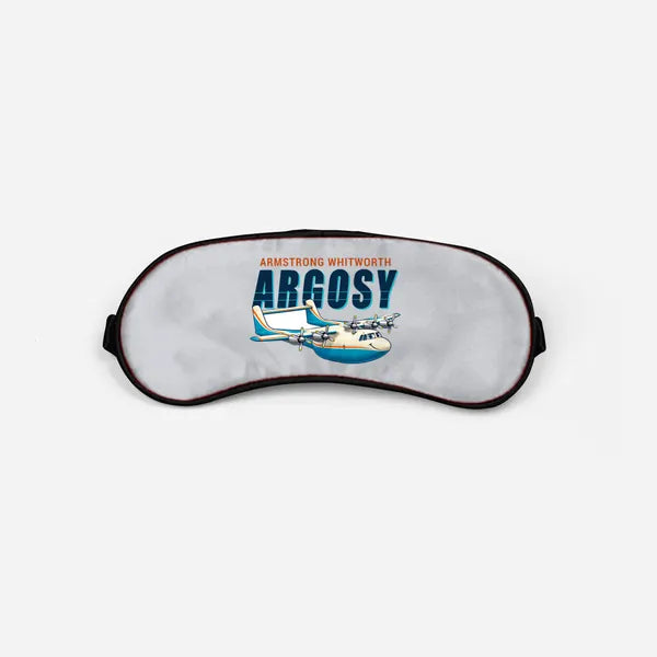 Armstrong Whitworth AW.650 Argosy - Cartoon - Sleep Mask - Light Gray