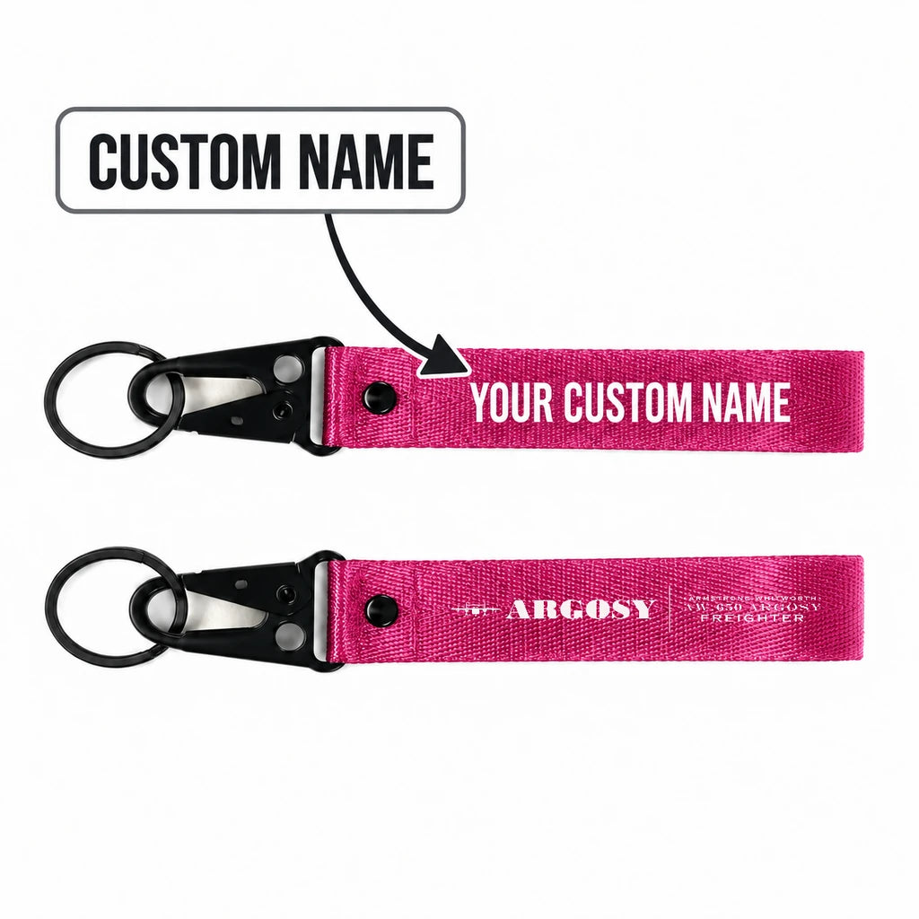 Armstrong Whitworth AW.650 Argosy Hawk-Shaped Key Chains - Pink - Heritage - Personalized