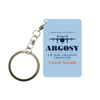 Thumbnail for Armstrong Whitworth AW.650 Argosy - Heritage + Name - Key Chain - Light Blue