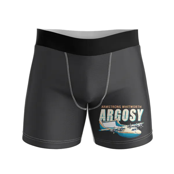 Armstrong Whitworth AW.650 Argosy - Men Boxers - Cartoon - Black