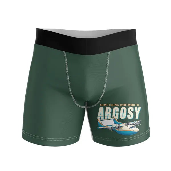 Armstrong Whitworth AW.650 Argosy - Men Boxers - Cartoon - Dark Green